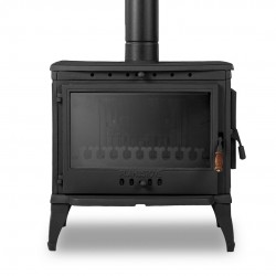 Döküm Şömine Soba - Camlı Yan Kapaklı Retro RA-42YK