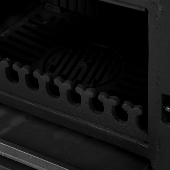 Döküm Şömine Soba - Camlı Yan Kapaklı Retro RA-42YK