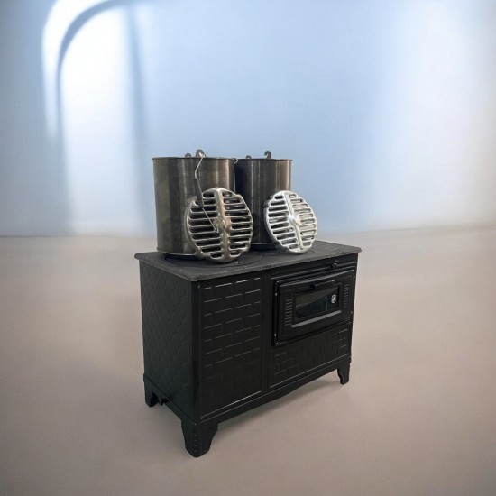 Fırınlı Kovalı Kuzine Soba 40'lık RealTrade