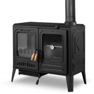 Döküm Fırınlı Şömine Kuzine Soba - Camlı Truva RA-62