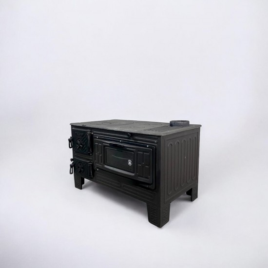 Kuzine Soba Döküm Tuğlalı Mat Lüx Fırınlı 50'lik RealTrade