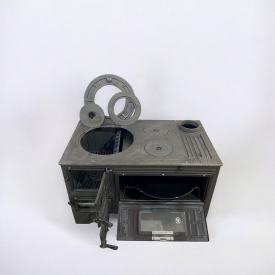 Kuzine Soba Döküm Tuğlalı Mat Lüx Fırınlı 50'lik RealTrade