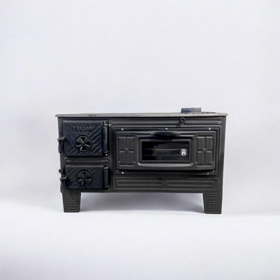 Kuzine Soba Döküm Tuğlalı Mat Lüx Fırınlı 50'lik RealTrade