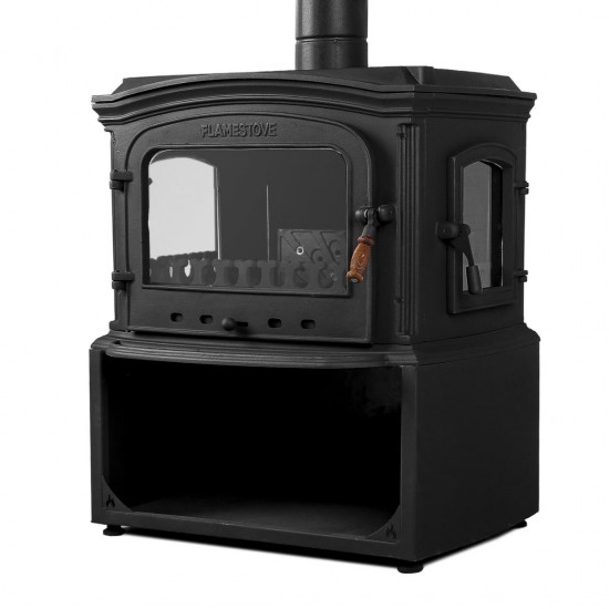 Döküm Şömine Soba - Camlı Odunluklu Altara RA-32YK-O