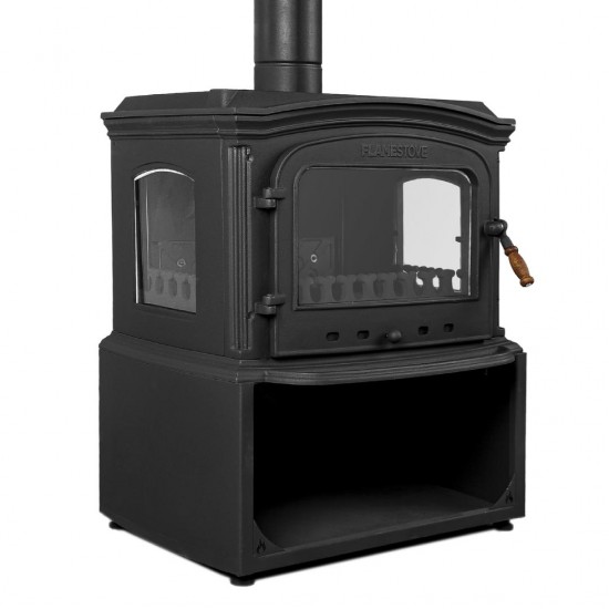 Döküm Şömine Soba - Camlı Odunluklu Altara RA-32YK-O