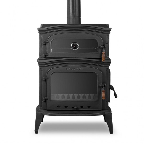 Döküm Şömine Soba Fırınlı - Camlı Yan Kapaklı Altara RA-34YK