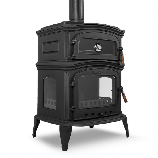 Döküm Şömine Soba Fırınlı - Camlı Yan Kapaklı Altara RA-34YK